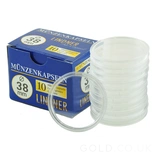 Lindner 38mm Capsules for 1oz Silver Coins (Box of 10)