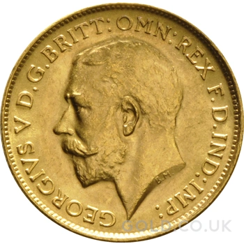 1915 Gold Half Sovereign George V Melbourne