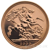 2000 Gold Sovereign Coin Elizabeth II