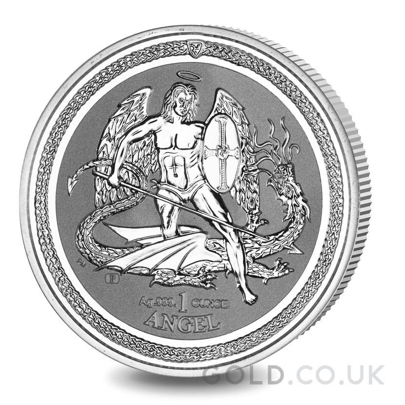 2016 Silver 1oz Isle of Man Angel reverse proof