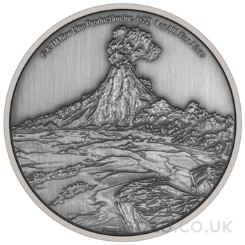 2022 Proof The Lord of the Rings Silver Coin Mount Doom 1oz Boxed