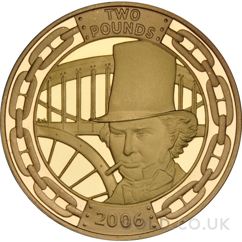 2006 Proof £2 Coin Gold Double Sovereign Brunel The Man