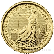 2022 1/10oz Gold Britannia Coin