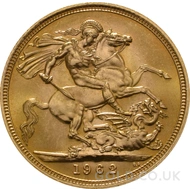 1962 Gold Sovereign Coin Elizabeth II