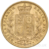 1886 Gold Sovereign Coin Shield Back Victoria (S)