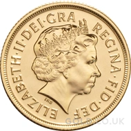 Gold Sovereign Coin Elizabeth II Fourth Head