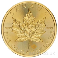 2024 Gold Canadian Maple Leaf Coin 1oz
