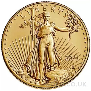 Half Ounce American Eagle Type II Gold Coin (2021)