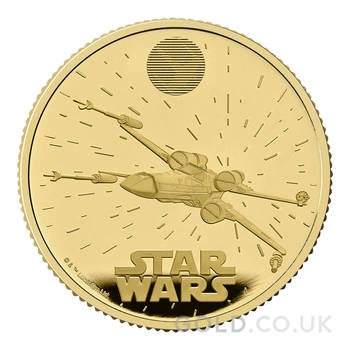 2024 1oz X-Wing Star Wars Proof Gold Coin Boxed