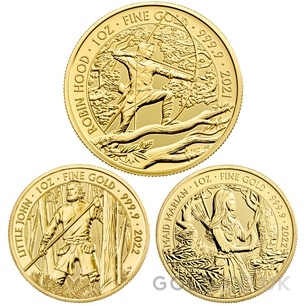 1oz Royal Mint Lunar Beasts Arms Series £100 Gold Coins
