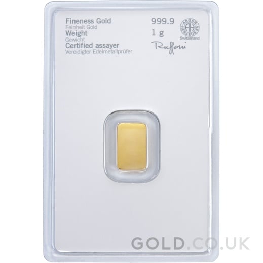 1g Gold Bar Heraeus