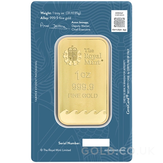 1oz Gold Britannia Minted Bar