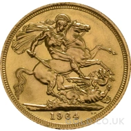 1964 Elizabeth II Young Head Gold Sovereign