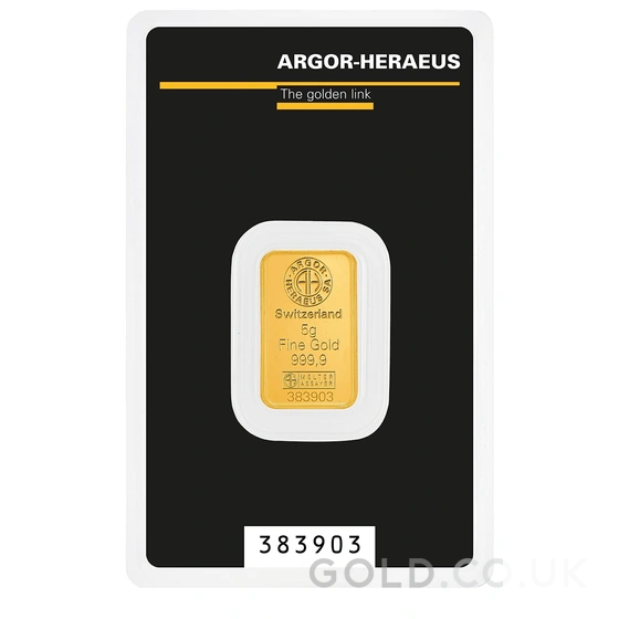 5g Gold Bar Argor-Heraeus