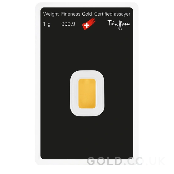 Argor-Heraeus 1g Gold Bullion Bar