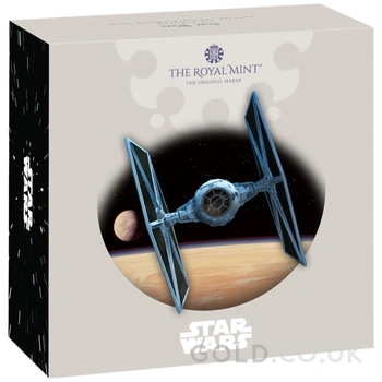 2024 50p TIE Fighter Star Wars Proof Gold Coin Boxed