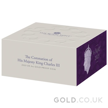 2023 2oz Gold Coronation of King Charles III Proof Coin Boxed