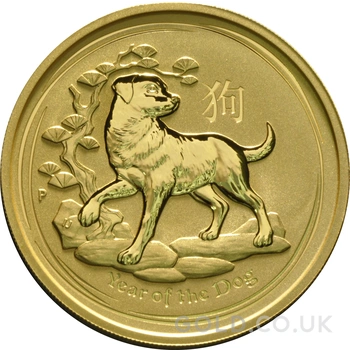 2018 2oz Perth Mint Year of the Dog Gold Coin
