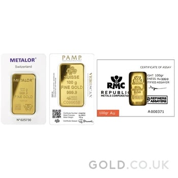 100g Gold Bars Best Value (Brand New)