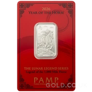 2026 Silver PAMP Year of the Horse 10g Bar