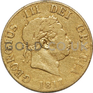 1817 George III Laureate Head Gold Half Sovereign