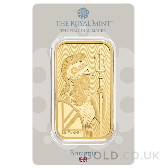 50g Gold Bar Britannia Minted