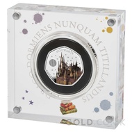 Hogwarts School Fifty Pence Proof Silver Coin Boxed (2022)