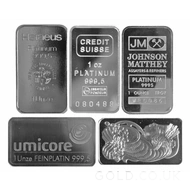 1oz Platinum Bars