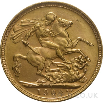 1902 Gold Sovereign Coin Edward VII Melbourne