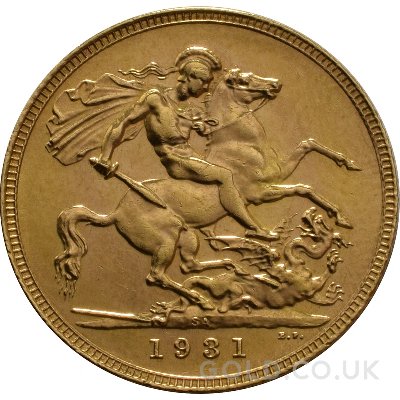 1931 Gold Sovereign Coin George V SA