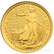 2023 1/10oz Gold Britannia Queen Elizabeth II