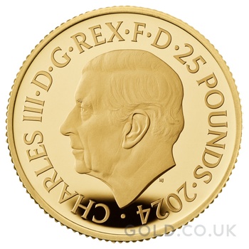2024 Royal Mint 1/4oz Year of the Dragon Proof Gold Coin Boxed