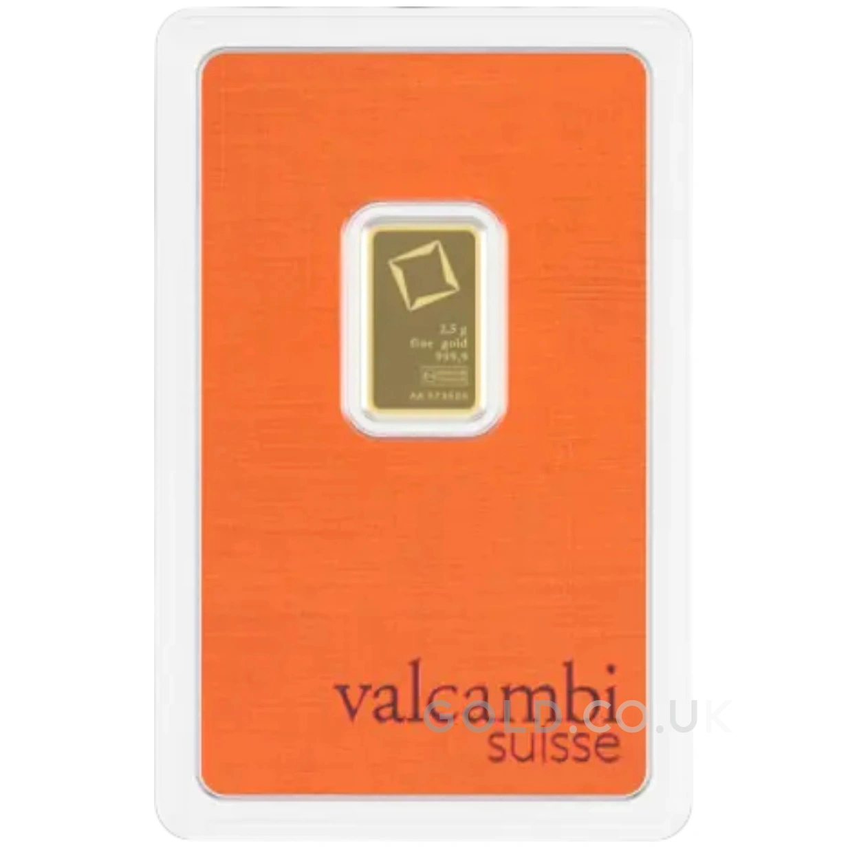 2.5g Gold Bar Valcambi
