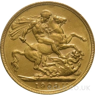 1909 Edward VII Gold Sovereign (London Mint)