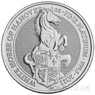 Platinum The White Horse 1oz Queen's Beast (2021)