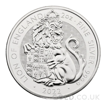 2022 Lion of England Silver Coin Tudor Beasts 2oz