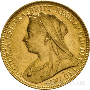 1896 Gold Sovereign Coin Queen Victoria Old Head Melbourne