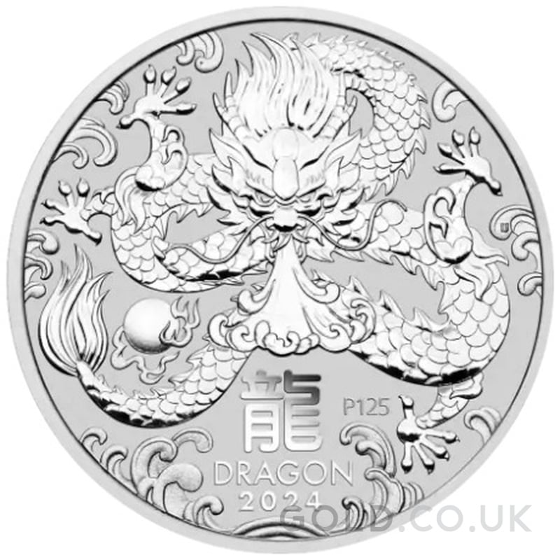 2024 Year of the Dragon Silver Coin 1oz Perth Mint Australian Lunar Series