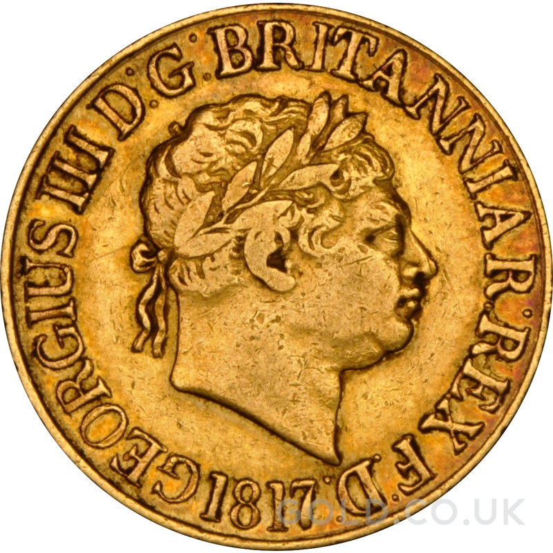 1817 Gold Sovereign Coin George III NGC XF