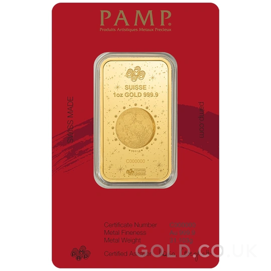 1oz Gold Bar 2026 Year of the Horse PAMP