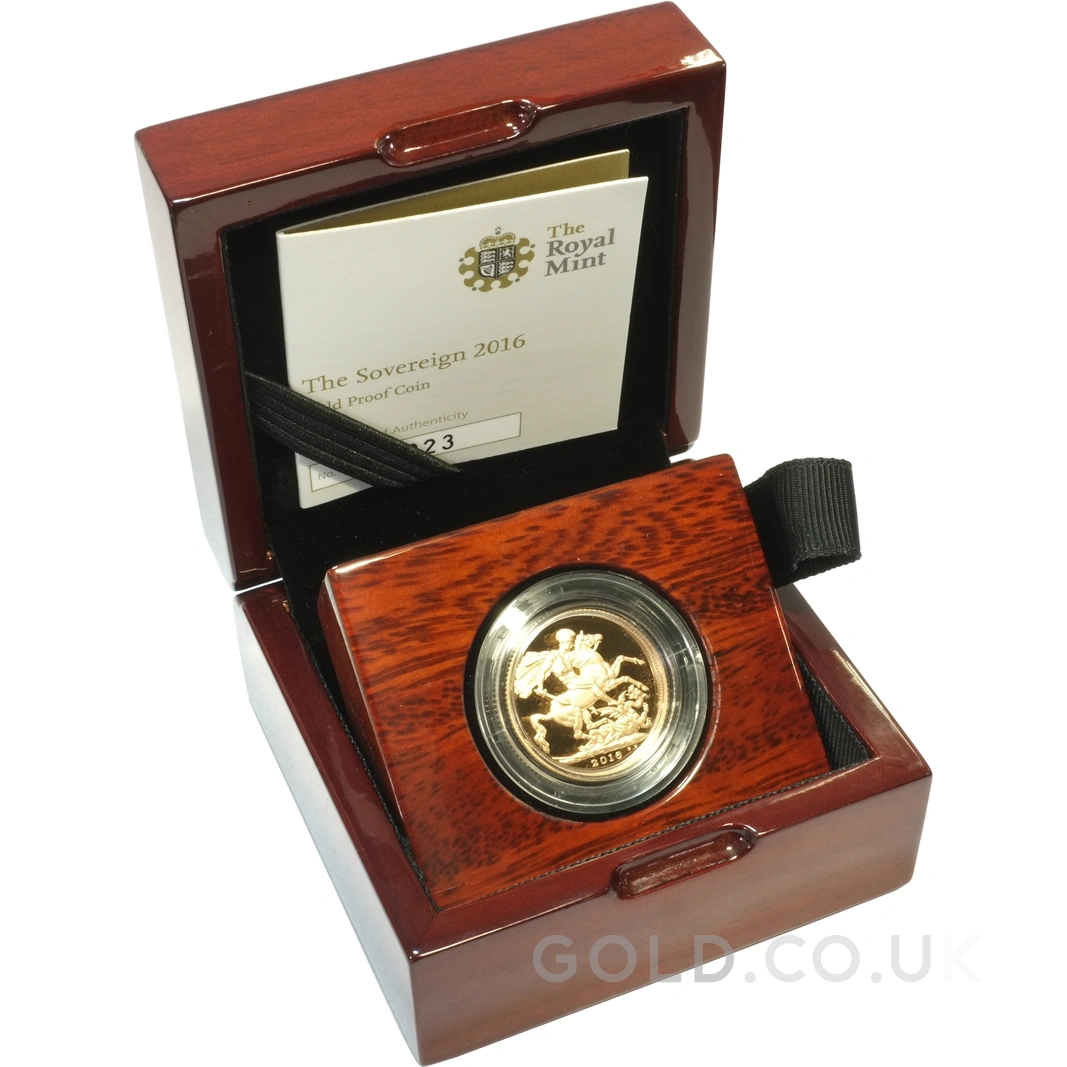 2016 Proof Gold Sovereign Butler Effigy Boxed