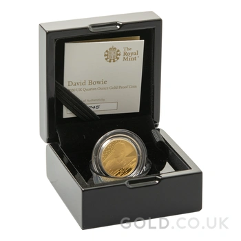 2020 Proof 1/4oz David Bowie Gold Coin Music Legends Boxed