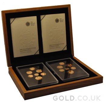 2008 UK Coinage Shield and Emblems Gold Proof Collection Boxed