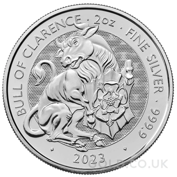 2023 Bull of Clarence Silver Coin Tudor Beasts 2oz