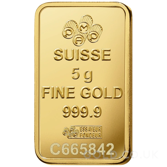 5g Gold Bar Rosa Minted PAMP