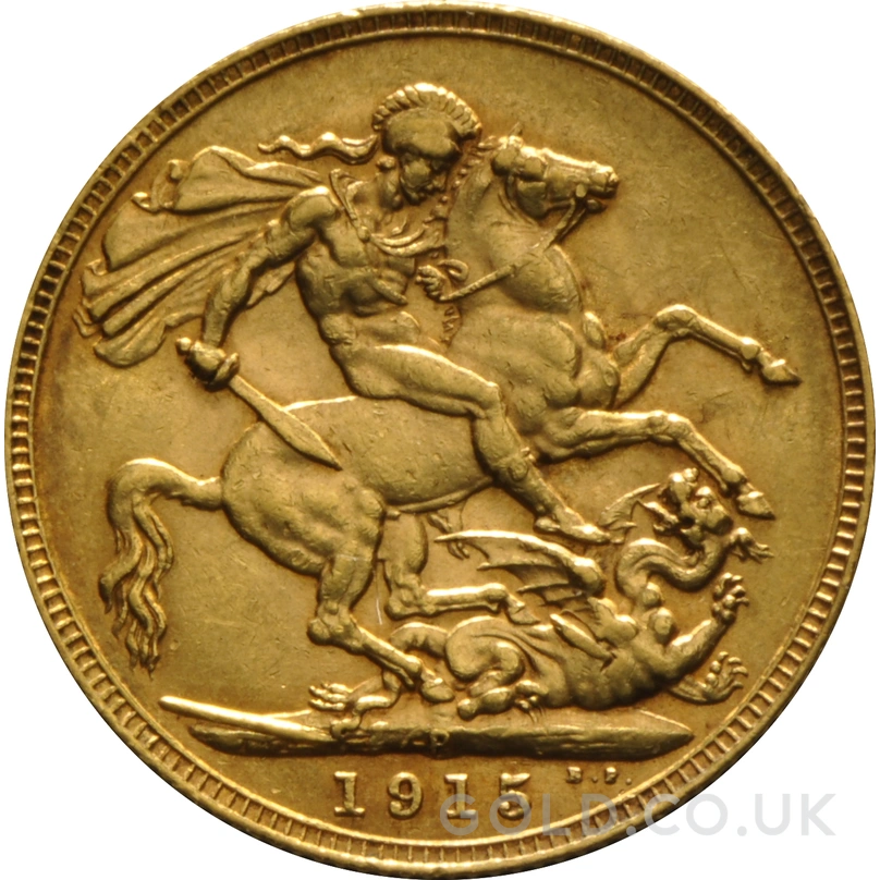 1915 Gold Sovereign Coin George V Perth
