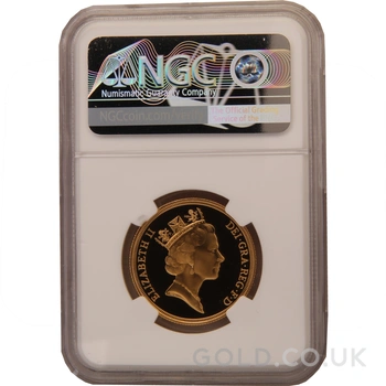 1996 Proof £2 Coin Gold Double Sovereign NGC PF69