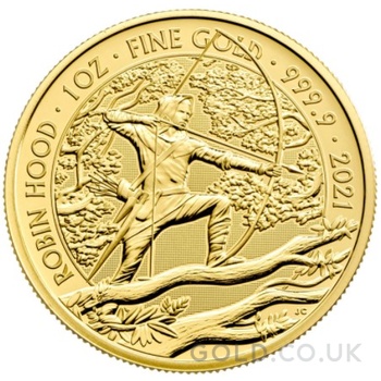 2021 Robin Hood Gold Coin Myths & Legends 1oz