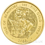 The Yale of Beaufort - Tudor Beasts 1oz Gold Coin (2023)