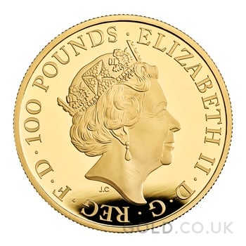 2023 Yale of Beaufort Gold Coin Tudor Beasts 1oz Proof Boxed